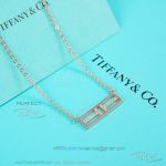 AAA Fake Tiffany Double T Diamond Necklace - 925 Silver
